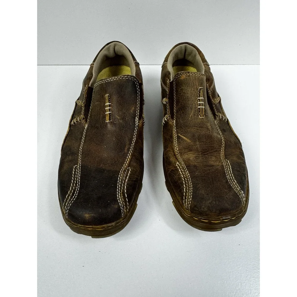 Dr Martens Lance Brown Leather Slip On Loafer Shoes Men's Size 9 Casual